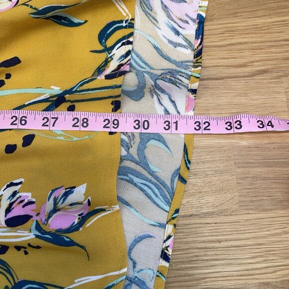 Free People Bella Tunic Blouse Top Womens Size S Yellow Floral Flowy Boho NWT - Picture 9 of 9